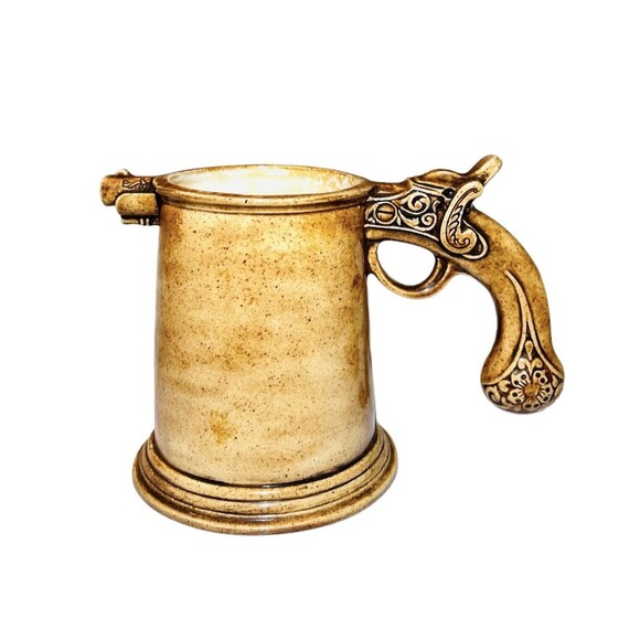 Vintage Beer Mug Tankard Stein Pistol Gun Handle McCord 78 - Picture 1 of 7